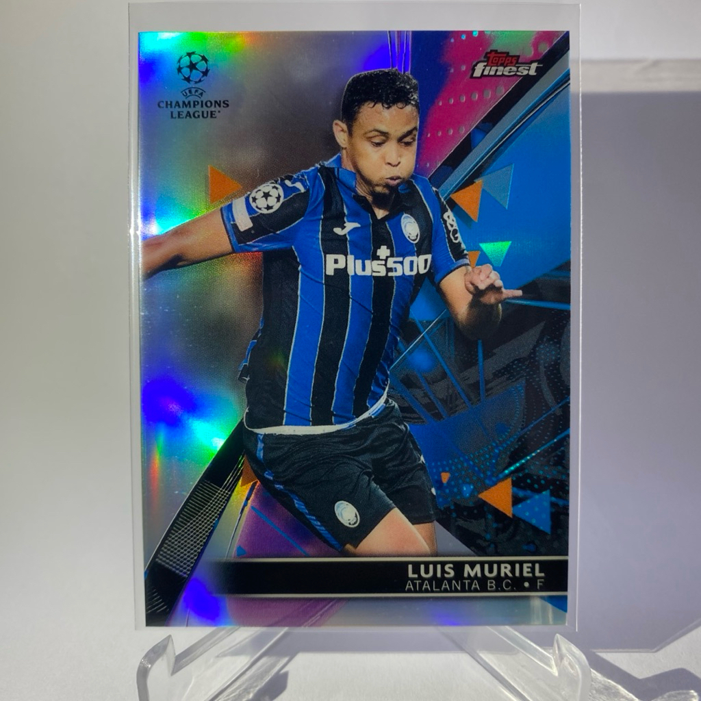 การ์ดนักฟุตบอล LUIS MURIEL, ATALANTA, (refractor), TOPPS FINEST 2022
