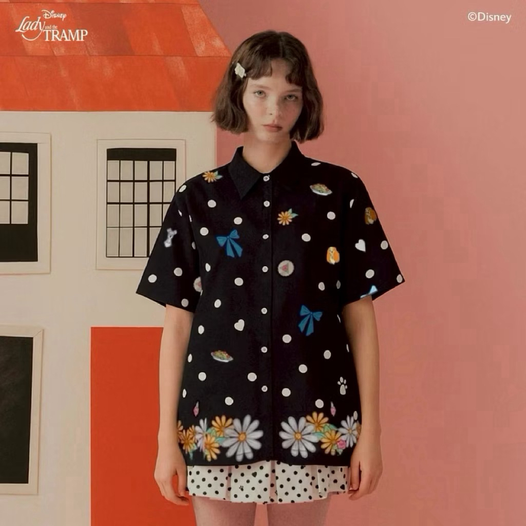 (New) พร้อมส่ง🌼Endless Holiday All Day Shirt Daisy Bloom เสื้อสีดำอย่างดี