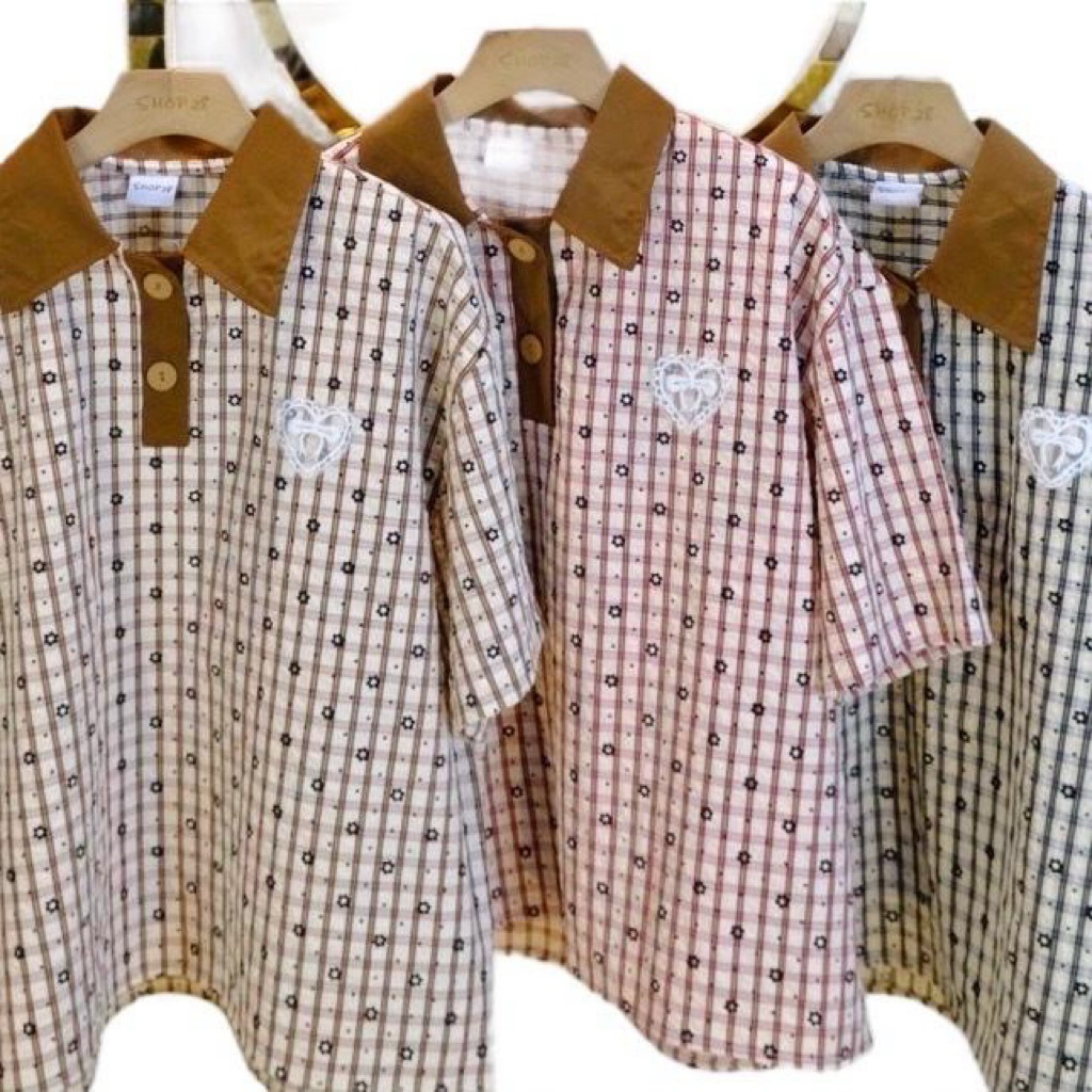 เสื้อเชิ้ตโอเวอร์ไซร์อก 50 นิ้ว ยาว  ทรงสวยเก๋ ใส่สบาย วงแขน 24-25 นิ้ว ผู้หญิง Women Clothingน