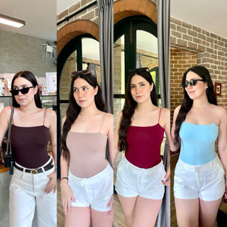 🌸Spaghetti Top🦋 เสื้อสายสปาเกตตี้ตัวยาว ใครไม่ชอบเอวลอยต้องจ…