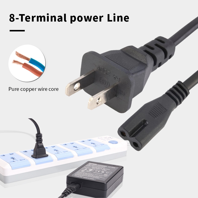 สาย AC Power 2 รู ความมยาว 1.5 เมตร สายไฟ AC Adapter สำหรับอะแดปเตอร์โน๊ตบุ๊ค AC POWER CABLE Male Fe