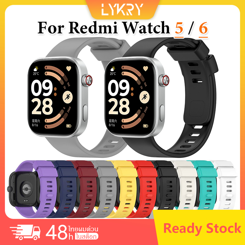 สาย Redmi Watch 6 / 5 สายรัดซิลิโคนสำหรับ สายรัดเปลี่ยน TPU หัวเข็มขัดแบบกด สายรัดแบบสปอร์ต Redmi Watch 5 สาย