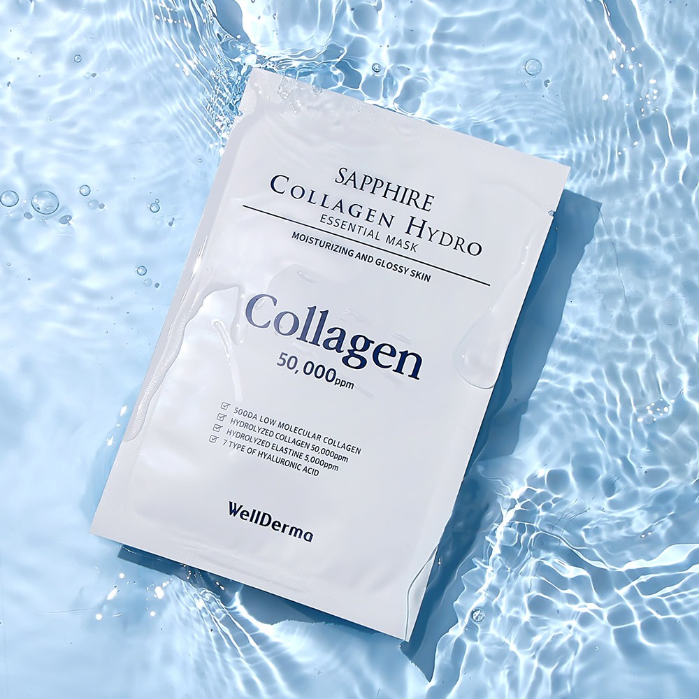 WELLDERMA Sapphire Collagen Hydro Essential Mask (30ml*10ea)(1box) — صورة 4