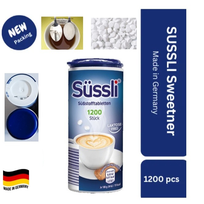 น้ำตาลเทียมเยอรมัน Sussli และ Cologran Süßstofftabletten ช่วยดูแลสุขภาพและควบคุมน้ำหนัก