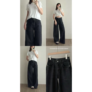 FADTHINGS : thunder black wash denim 🌪️🌪️ ทรงเดียวกับ cloud wash denim ค่า