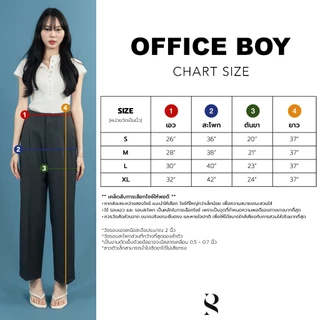 Office Boy_SP102 กางเกงขากระบอกเล็ก 7 ส่วน ผ้าพรีเมียมญี่ปุ่น ใส่สบาย เก็บหน้าท้องสวย