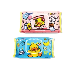6ห่อ/1แพ็ค JAXX Baby Wipe B-Duck 40Pcs แจ็กซ์ เบบี้ ไวพ์ ทิชชู่เปียก