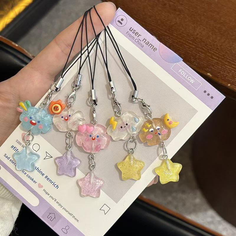 [MTech]น่ารัก เชือกแขวนโทรศัพท์เมฆดาวโทรศัพท์มือถือโซ่ Ins สไตล์นักเรียนโทรศัพท์มือถือโซ่สร้างสรรค์น่ารักกระเป๋าเป้สะพาย