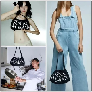 🚚✅พร้อมส่ง!! 💯ของแท้ Gentlewoman Dumpling Bag กระเป๋าเกี๊ยว Drawstring Crossbody กระเป๋าผ้า สไตล์คลาสสิก🥟