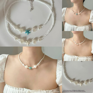 (Ready to Ship🇹🇭) ✨Cute Handmade Shell & Starfish Necklace –…