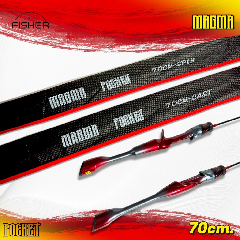 A02 Pocket Rod รุ่น MAGMA (Ver.4) สปิน / เบท ความยาว 70 CM. ตกปลา รูปที่ 2