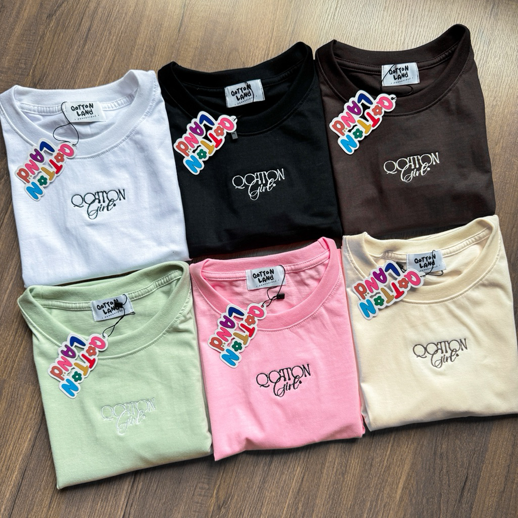 เสื้อครอป อก38“ งานปักโลโก้ Qotton Girl คอลใหม่ล่าสุด