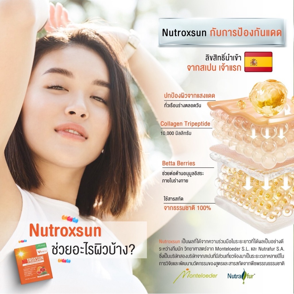 3แถม10 Nutroxsun 3 กล่อง+Instant Calcium 10 ซอง (1 กล่อง) ปกป้องแสงแดดจากภายใน [ส่งไวมากคร๊าบ] - รูปที่ 3