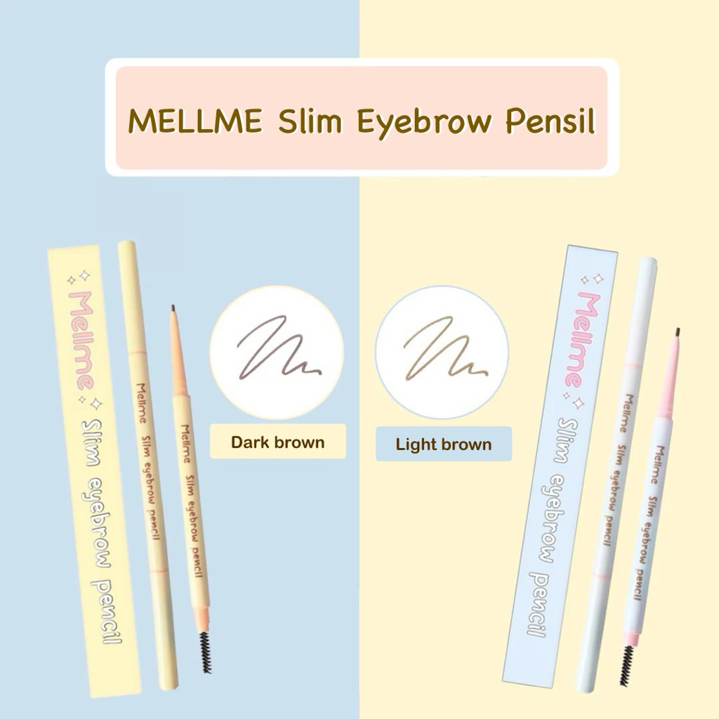 พร้อมส่ง❣️ MELLME Slim Eyebrow Pencil ดินสอเขียนคิ้วหัวเล็ก เมลมี สลิมอายบราวเพนซิล