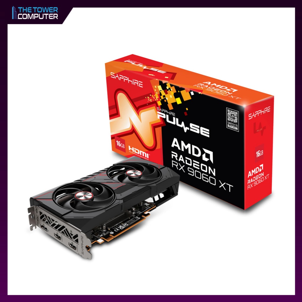 VGA (การ์ดจอ) SAPPHIRE PULSE RX 9060 XT GAMING OC 16GB GDDR6 128-bit