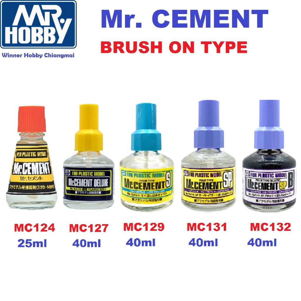 GSI Creos Mr. Hobby MC124,MC127,MC129,MC131,MC132 Mr Cement กาวโมเดลแบบน้ำ Gundam Gunpla Plastic Scale Model