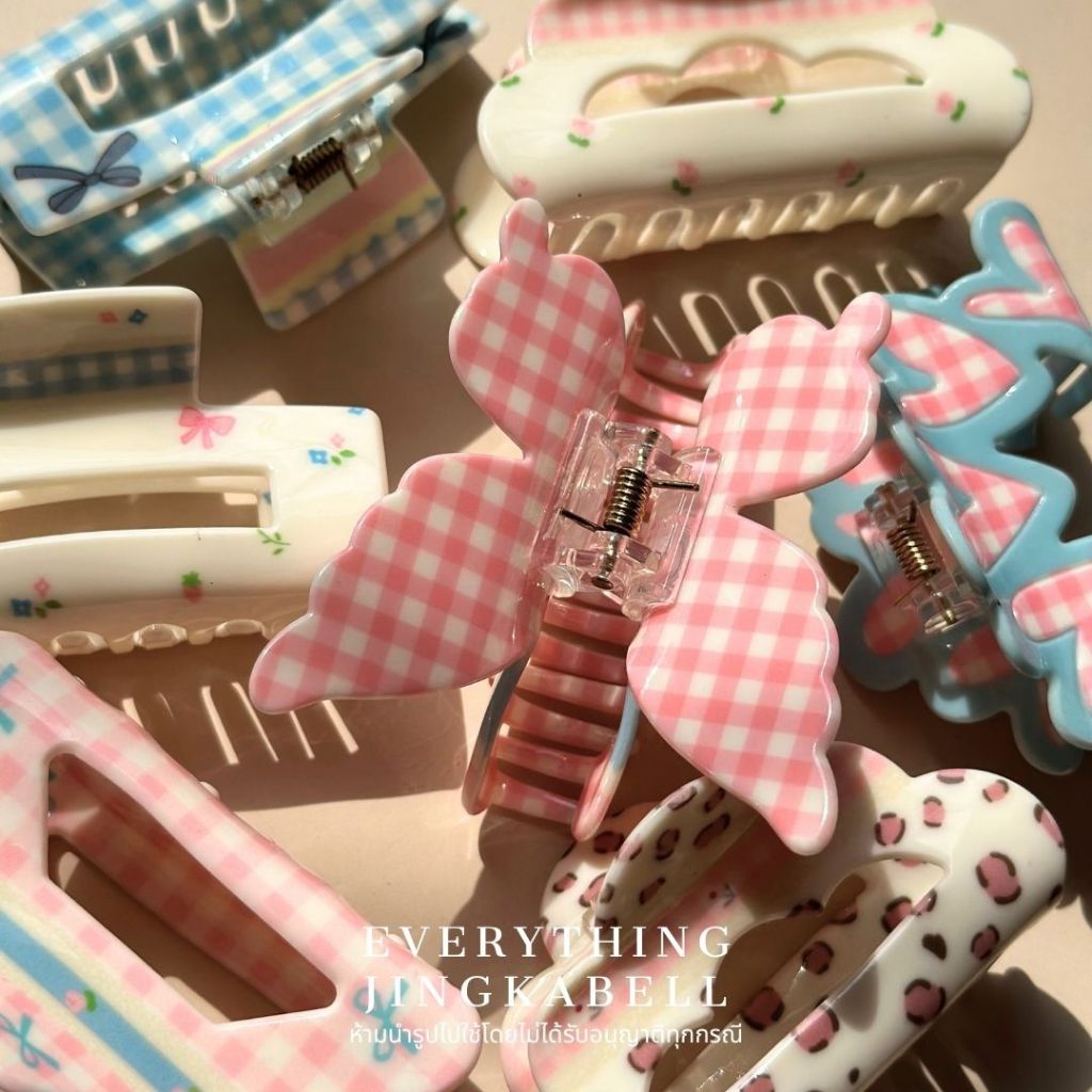 พร้อมส่ง  กิ๊บหนีบผมอะคริลิค สีพาสเทล