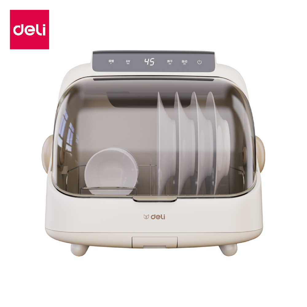 Deli เครื่องอบฆ่าเชื้อ ตู้อบภาชนะ จอแสดงผลดิจิทัล จุ 20L อบแห้งลมร้อน อบชาม อบจาน dishsterilizer