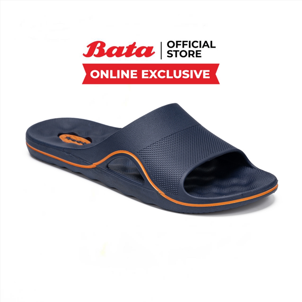 Online Exclusive Bata บาจา รองเท้าแตะแบบสวม สำหรับผู้ชาย รุ่น ORACLE สีดำ 8106212 สีกรมท่า 8109212