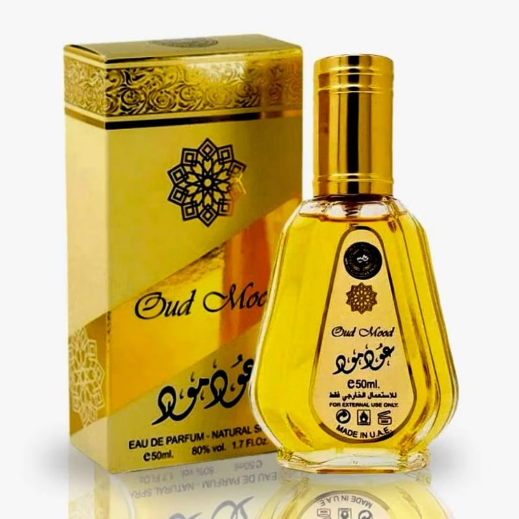 น้ำหอม Oud Mood Eau de Parfum by lattafa กลิ่นด้วยความหอมหวานผสมเครื่องเทศ ให้ความรู้สึกอบอุ่นและหรู