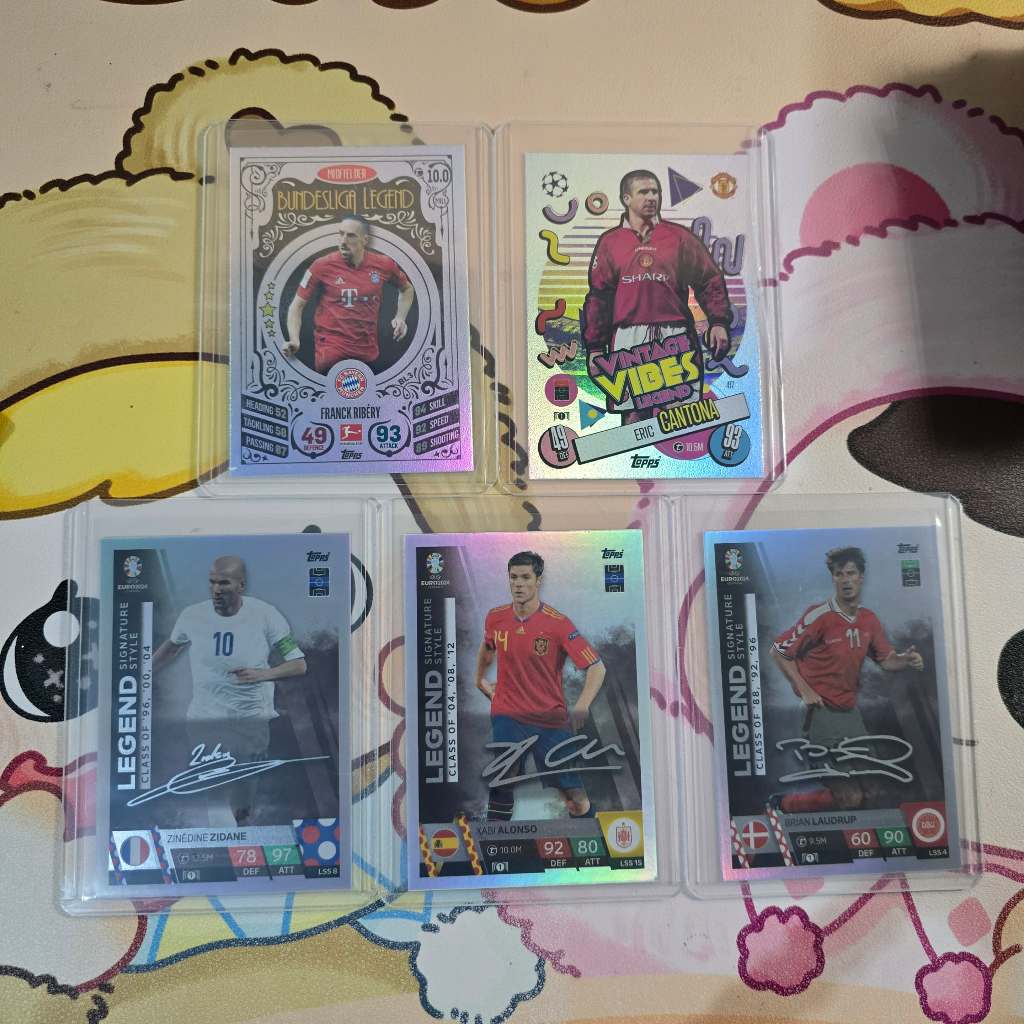 Topps Legend Signature Vintage Heritage Zidane / Xabi Alonso / Cantona / Ribery ของแท้ ใส่ซองพร้อมส่