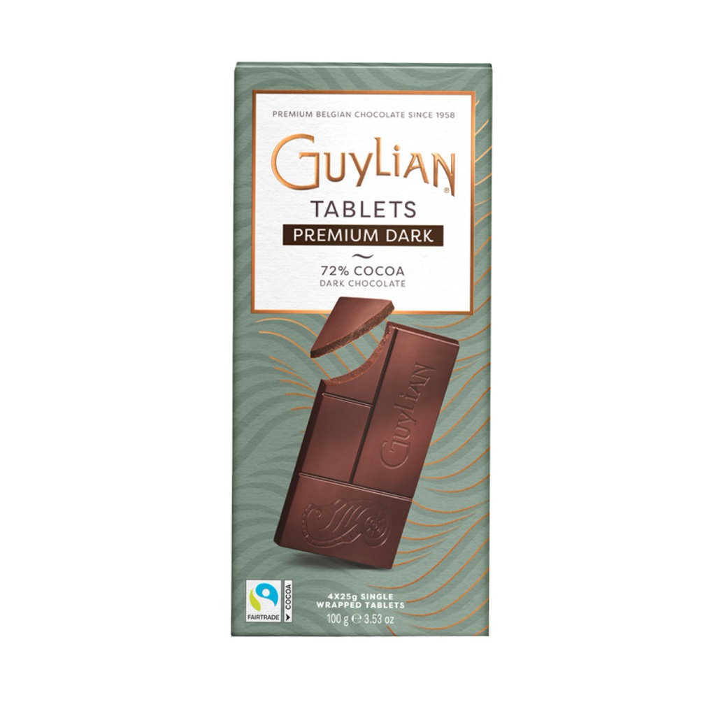 Guylian TABLETS Belgian Chocolates Premium Dark 72%/Creamy Milk Bars 100g กีเลียน พรีเมียมดาร์ค72% & ครีมมี่มิลค์