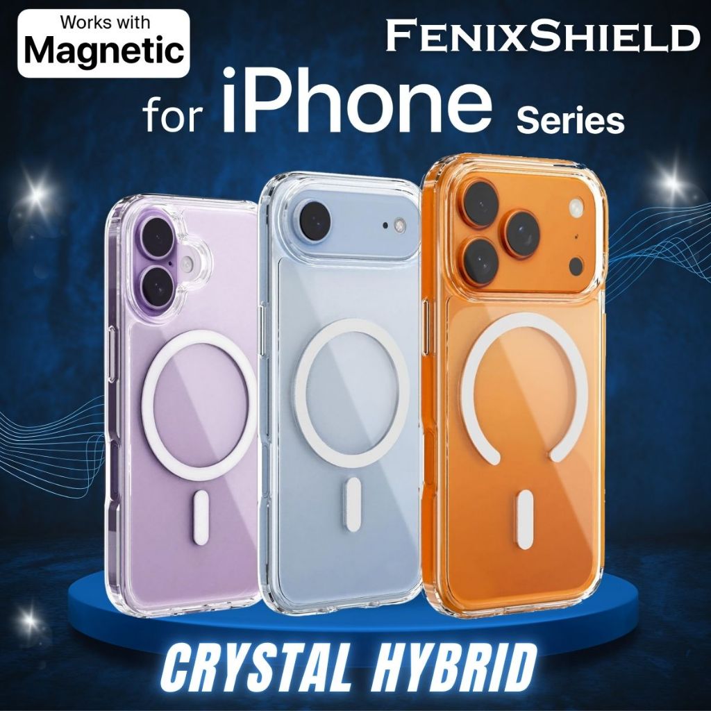 (ส่งทันที) เคส FenixShield Crystal Hybrid สำหรับ iPhone Air / 17 / 17e / 16e / 16 / 15 / 14 / 13 / 12 / Plus / Pro Max