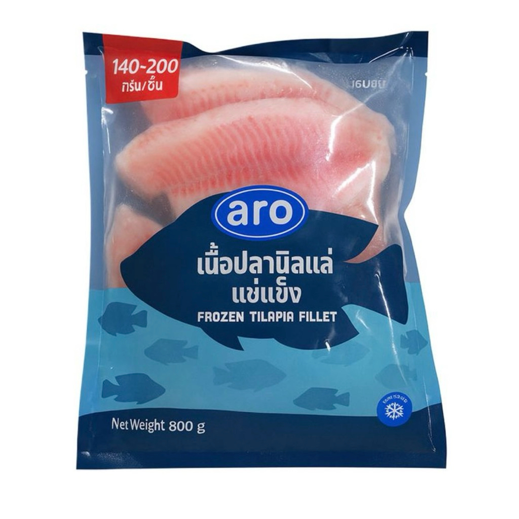 delivery เอโร่ เนื้อปลานิล แล่แช่แข็ง (140-200ก./ชิ้น) 1 กก.