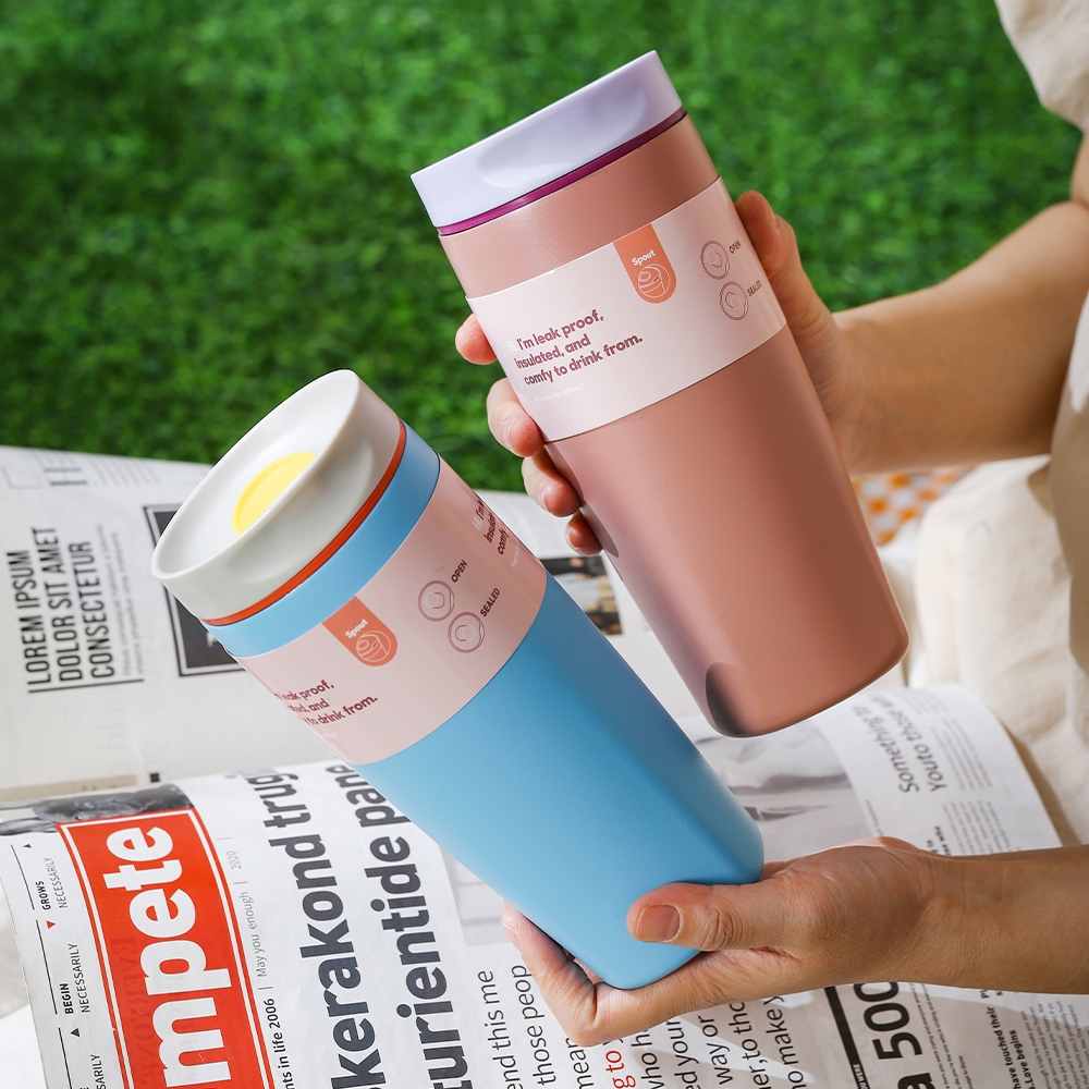 panda แก้วเก็บความเย็น 600ML สแตนเลส304 แก้วกาแฟสแตนเลส Coffee Mug แก้วเก็บความร้อน แก้วกาแฟพกพา
