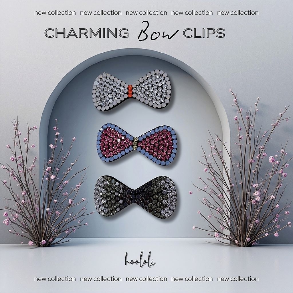 HO'OLOLI Clips : Charming Bow clips🎀✨️