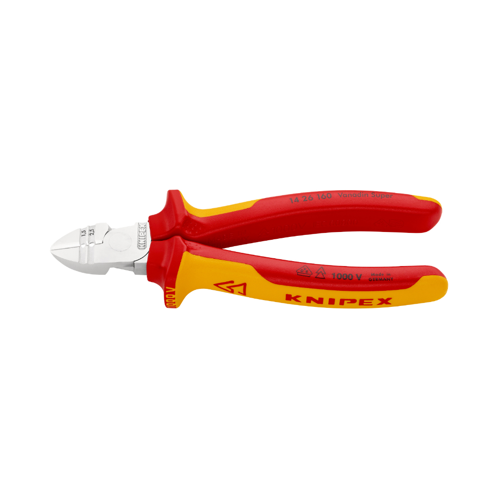 KNIPEX Diagonal Insulation Strippers VDE 160 mm คีมปอกสายไฟ 160 มม. รุ่น 1426160