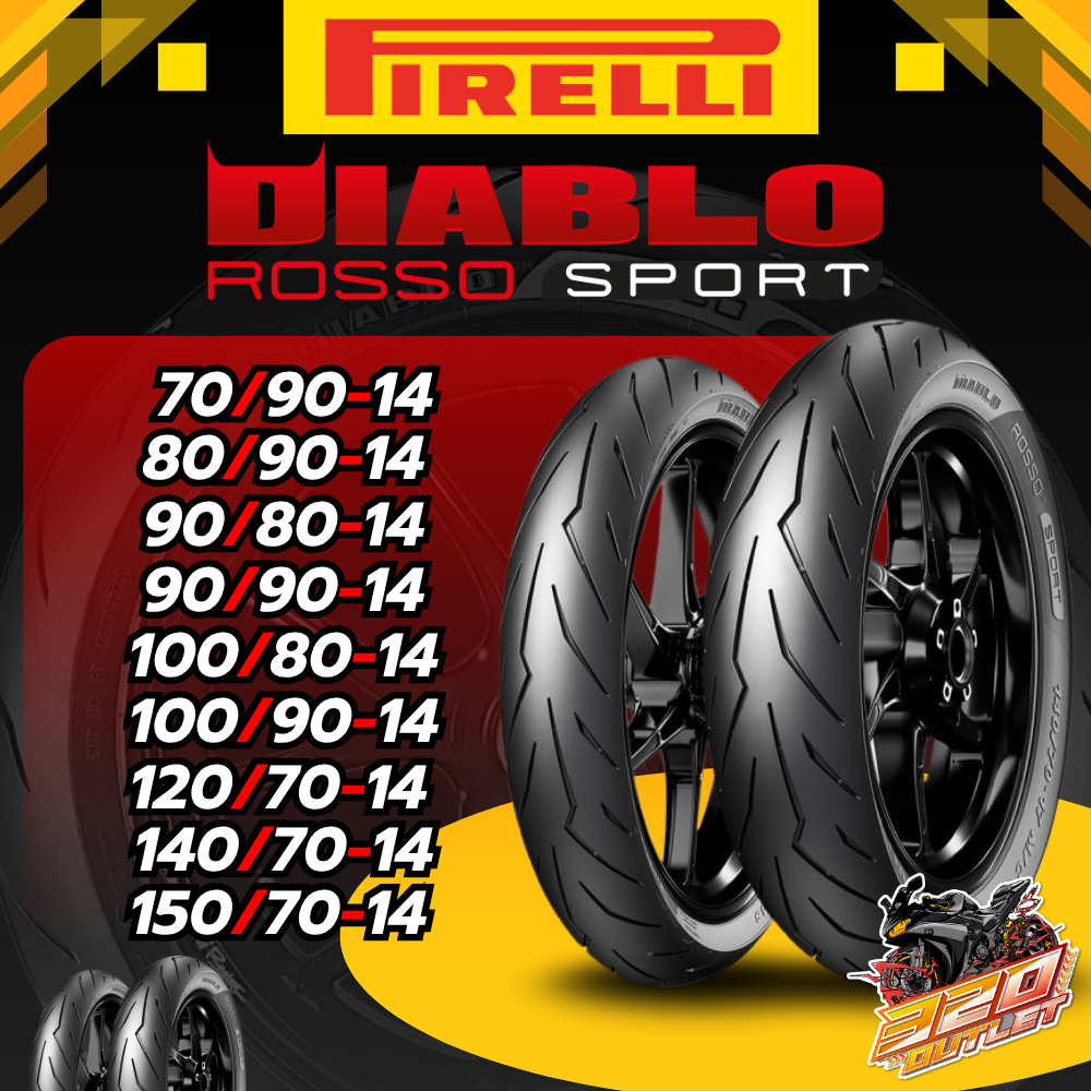 ยางล็อตล่าสุด!! ยาง PIRELLI DIABLO ROSSO SPORT ขอบ 14 ส่งไว !! 320SP OUTLET !!