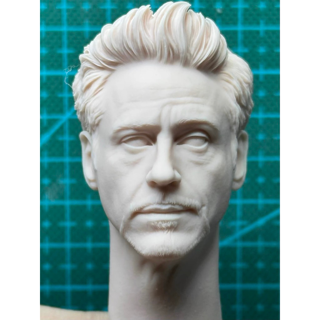 Unpainted Head sculpt 1/6 ironman stark คุณภาพสูง