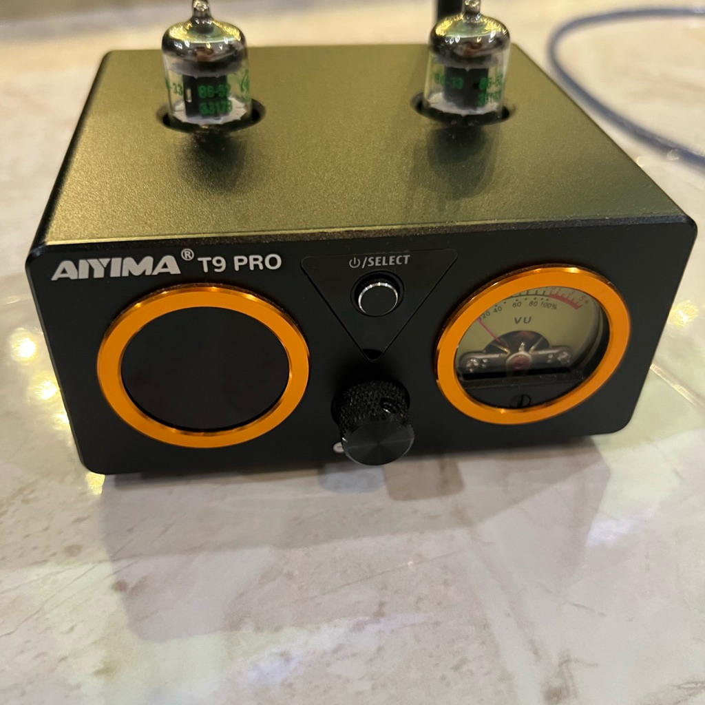(มือสอง)[Dac&Amlpifier] AIYIMA T9 PRO APTX HD 100Wx2 USB DAC COAX OPT VU Meter เครื่องขยายเสียงหลอด