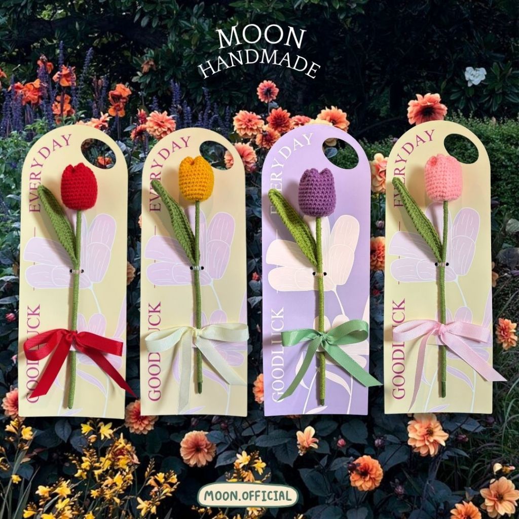 [HG10] MOON HANDMADE : ดอกทิวลิป (Tulip) ไหมพรม (เล็ก)