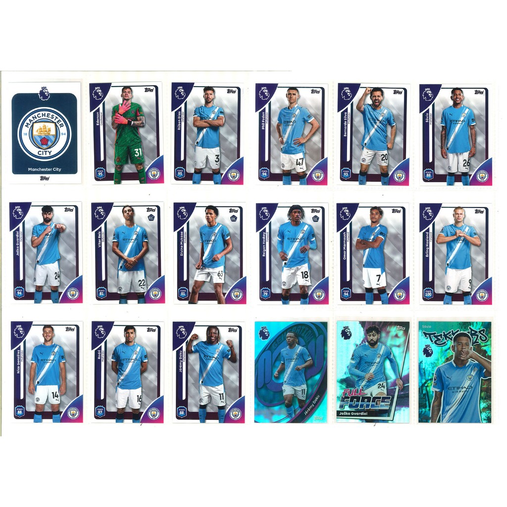 Topps Premier League 2026: Base Full Teams  18 Cards /Set