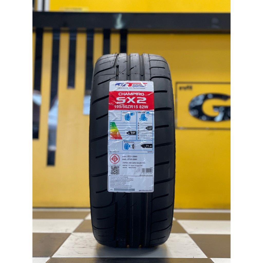 GT Radial Champiro SX2 ขนาด 195/50R15 เป็นยางสปอร์ตสมรรถนะสูงที่มีเทรดแวร์ 180