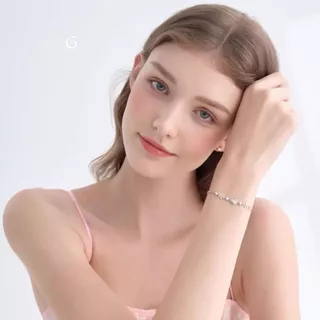 GLAMOR✨กำไลข้อมือเงินแท้ Hanami Kitty สร้อยข้อมือคิตตี้ลายดอกซากุระ กำไลผู้หญิงสไตล์เกาหลี เงิน925