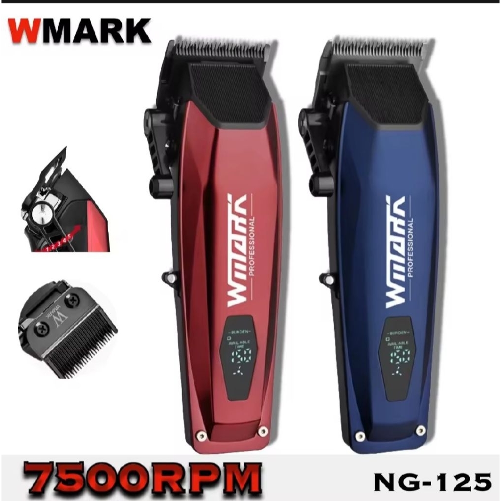 WMARK กรรไกรตัดผมไฟฟ้าแบบมืออาชีพ NG-125รอบต่อนาที7500รอบต่อนาที
