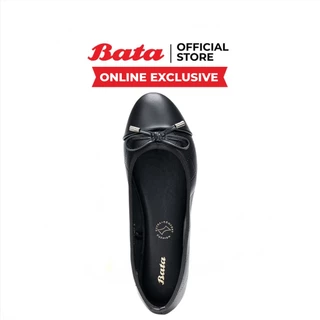 Online Exclusive Bata บาจา รองเท้าบัลเล่ต์แบบสวม สำหรับผู้หญิง สีเบจ 5318296 สีเทาเงิน 5311296 สีดำ 5316296