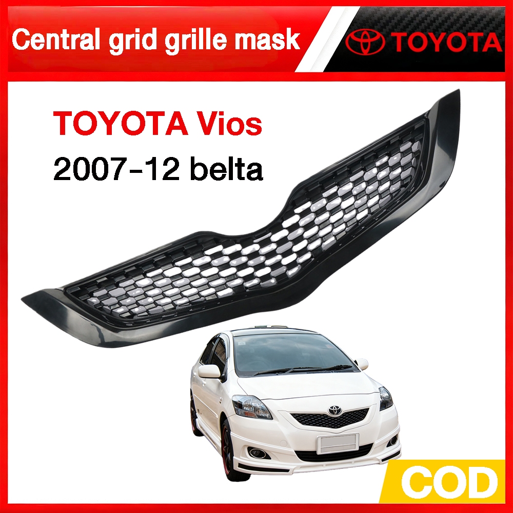 สีดำ กระจัง กระจังหน้า toyota Vios 2007-2012 belta สีดำ