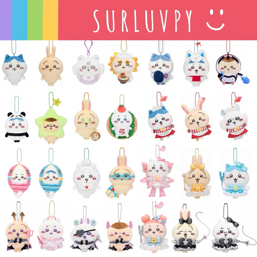 [🌈พร้อมส่ง☀️] Chiikawa Mascot พวงกุญแจ ตุ๊กตา พวงกุญแจชีคาวะ (Chiikawa Hachiware Usagi Momonga Rakko