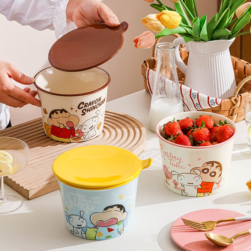 [ของแท้ ]ชามเซรามิกชินจัง พร้อมฝา สุดคุ้ม – ชามเก็บอาหาร ของขวัญน่ารัก สำหรับแฟนๆ ส่งฟรี รีบสั่งด่วน