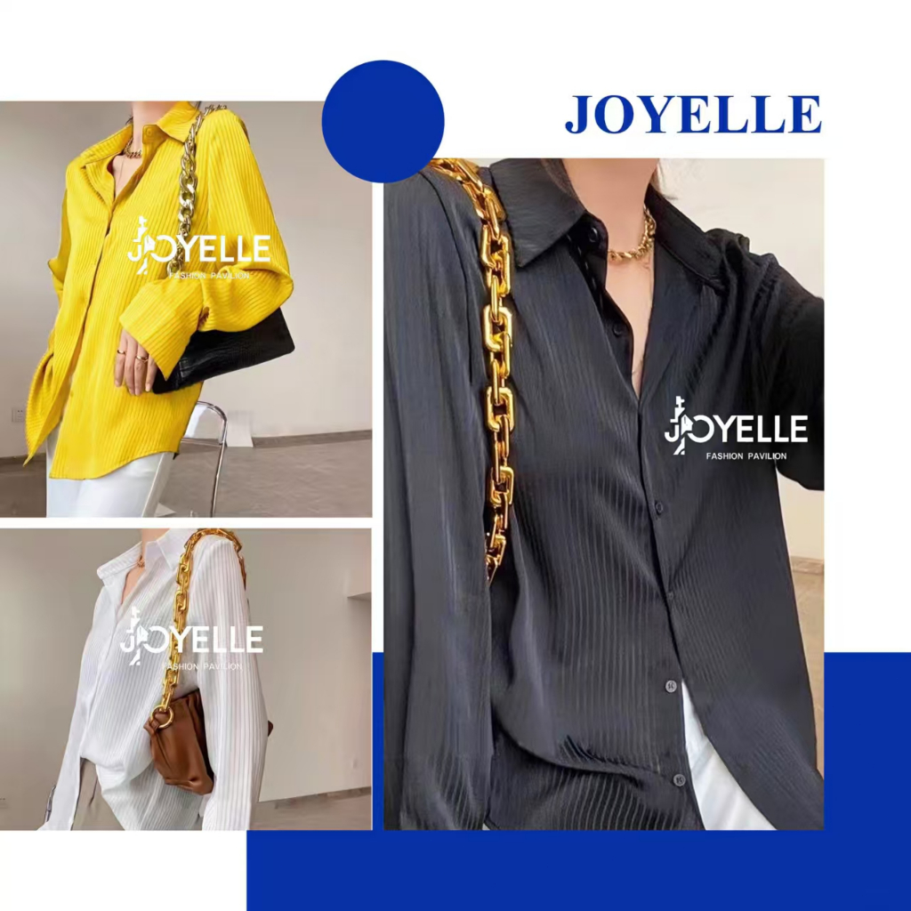 เสื้อเชิ้ตแขนยาวลายริ้ว รุ่นหน้าสั้นหลังยาว สไตล์เกาหลี เรียบง่าย ผ้าซาตินลื่น สำหรับสาวออฟฟิศ ผ้าดีใส่สบาย