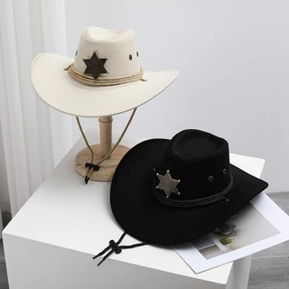 หมวกคาวบอย Sheriff หมวกนายอำเภอ X18 American Vintage Style 05X18