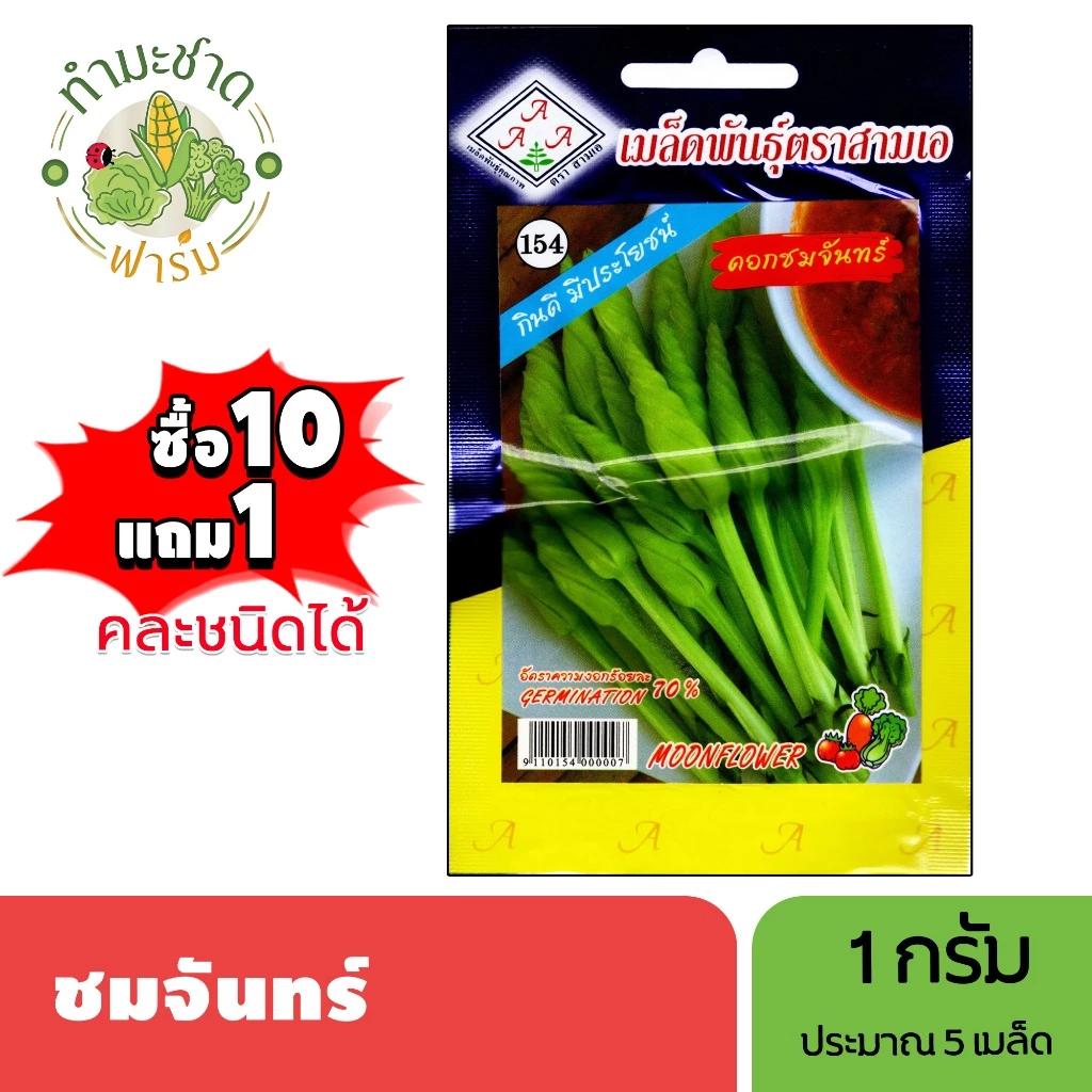 3A (ซื้อ10แถม1) เมล็ดพันธุ์ ชมจันทร์ ขนาด1กรัม ประมาณ5เมล็ด Chomchan ดอกชมจันทร์ เมล็ดพันธุ์พืช เมล็ดผัก ปลูกผักสวนครัว