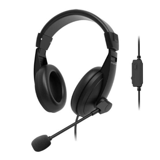 Rapoo H150S USB Stereo Headset #หูฟังแบบครอบหู (BLACK) หูฟัง