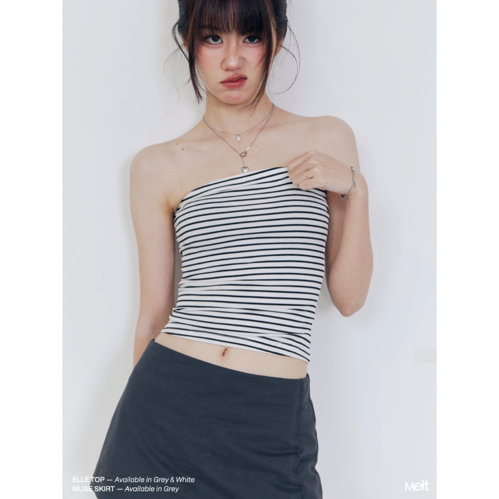 MELT.INMOMENTS Elle Top เกาะอกลายทาง