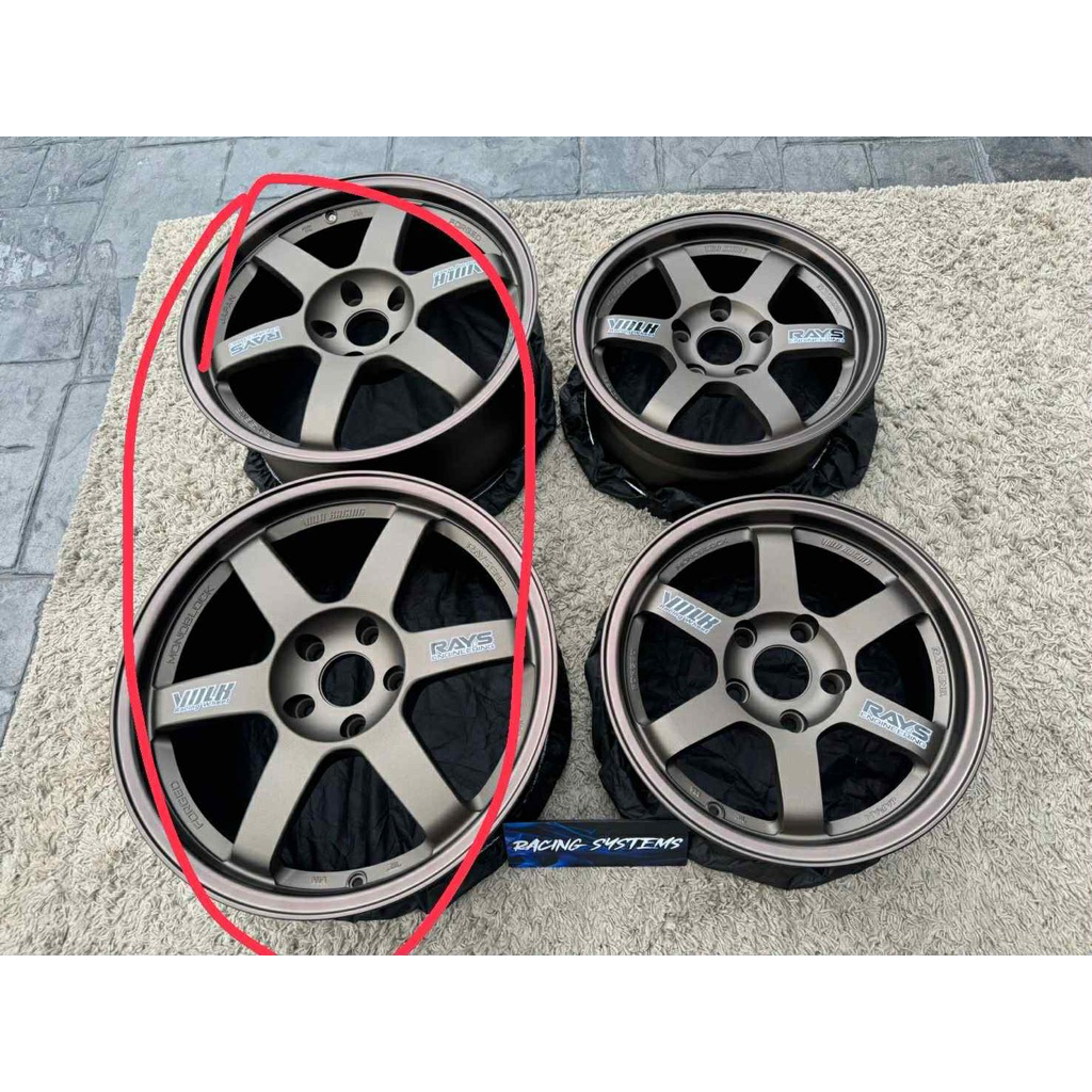 ล้อ TE37 ก้านตรง ขอบ17-18 / สั่งpcd.ได้ 5รู108-120(สีเทียบแท้ RCS code) จากพี่ตั้ม RacingSystems.