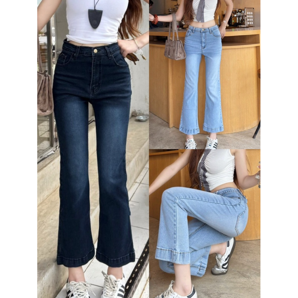 🌸Nattaya Shop🌸 ขาม้าเต๋อ ผ้ายืด ปลายขาเย็บใหญ่